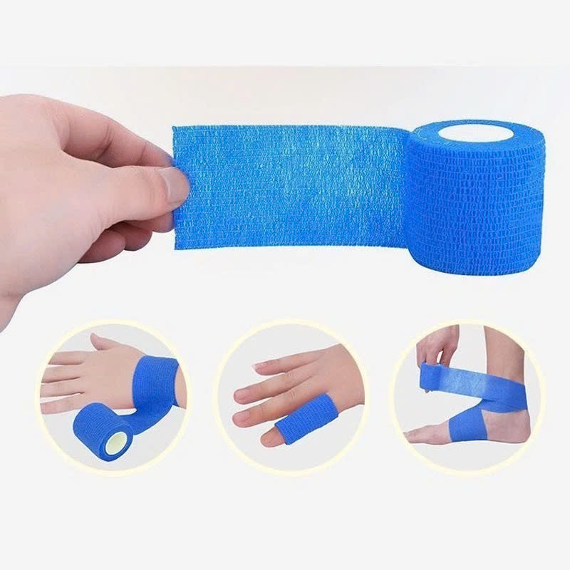 COMBO 2 CUỘN Băng Keo Thể Thao Tự Dính Đá Bóng Cuốn Cổ Chân Cổ Tay Cao Su Non Vải Chống Chấn Thương - Giao Màu Ngẫu Nhiên