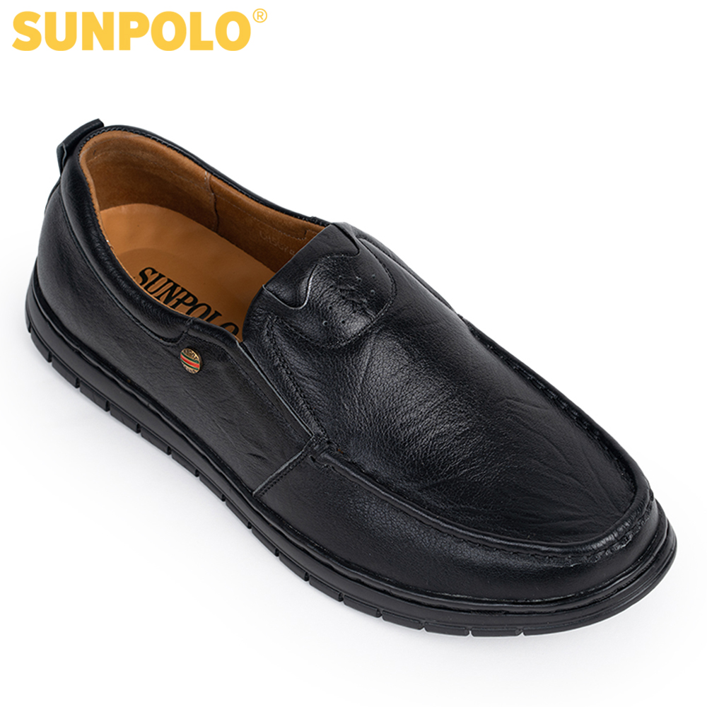 Giày mọi nam da bò SUNPOLO CS5074 Có 2 phiên bản màu