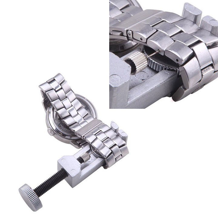 Bộ Phụ Kiện Dụng Cụ Sửa Chữa Đồng Hồ 16 Món + 1 Cắt Mắt Kim Loại Gỡ Mắc Tháo Dây Thay Pin Chuyên Dụng ( Gồm tô tua vít, van cậy nắp đáy, dao nậy mở, búa 2 đầu nhựa sắt, khung đục giữ chốt, nhíp... )