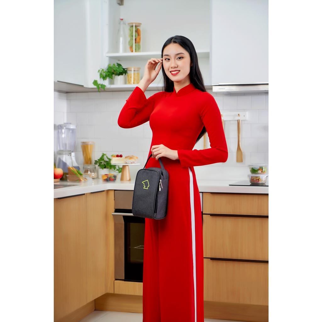 Túi đựng hộp cơm hình vuông logo COBA