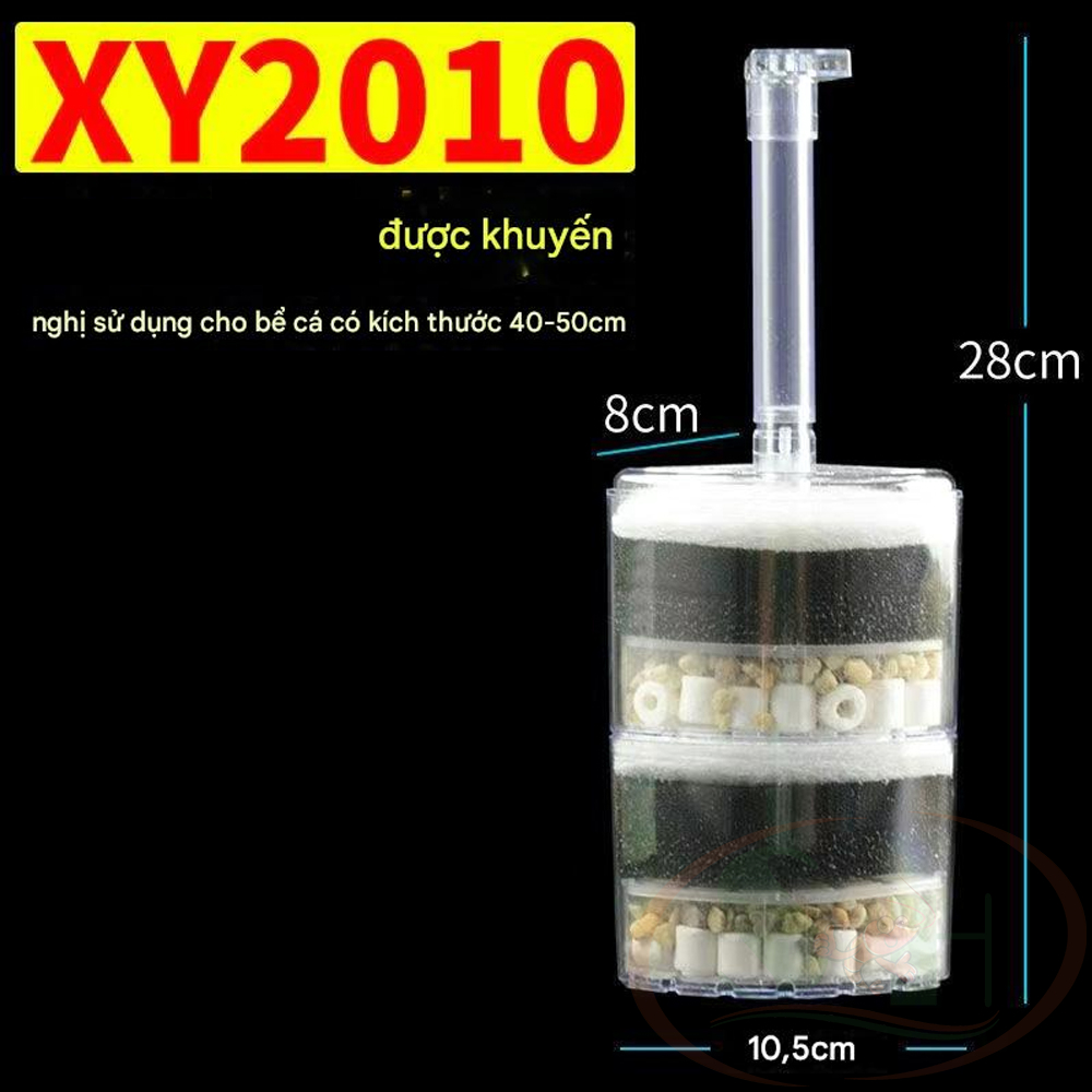 Lọc bio góc Xinyou Corner Sponge Filter lọc vi sinh mini bể cá tép rùa cảnh