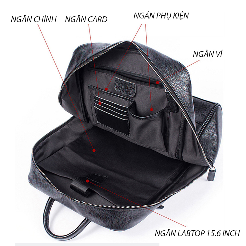 Balo nam DA BÒ THẬT, balo laptop phong cách mới – BEE GEE BLND9059