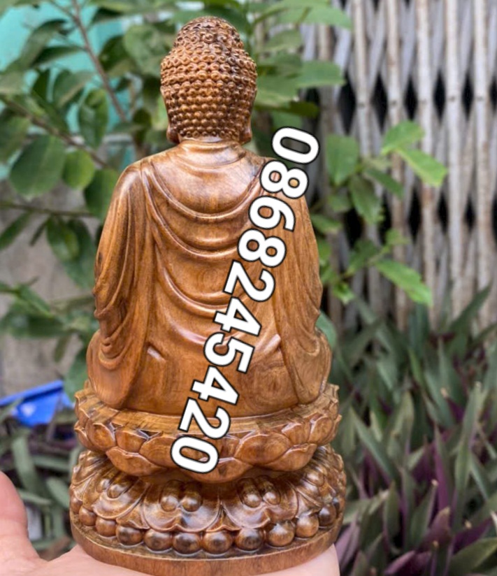 TƯỢNG PHẬT THÍCH CA GỖ BÁCH XANH THƠM NỨC KT CAO 15×9×8CM