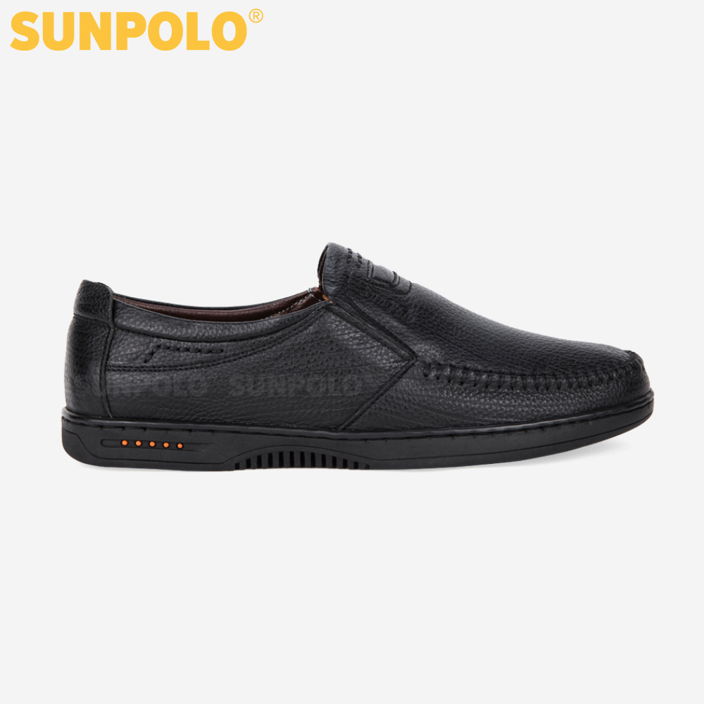 Giày Lười Nam Da Bò SUNPOLO SU4010 (Đen, Nâu)