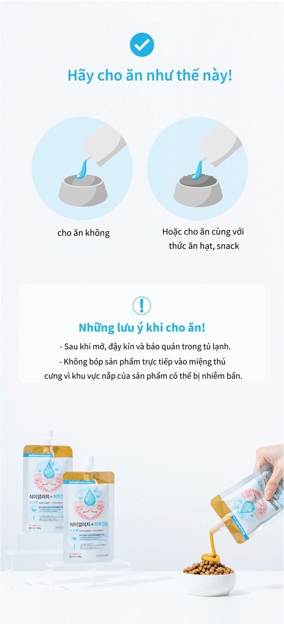 100g Gel dinh dưỡng Dr.Healmedix Skinvet Supplement tốt cho sức khỏe da ,tăng miễn dịch,chống dị ứng