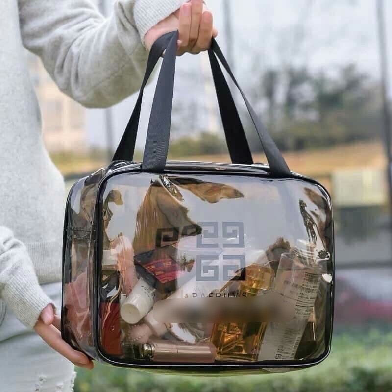 Bộ 3 túi trong suốt đựng mỹ phẩm du lịch , đồ cá nhân , chống nước thời trang trẻ trung hiện đại , sang trọng