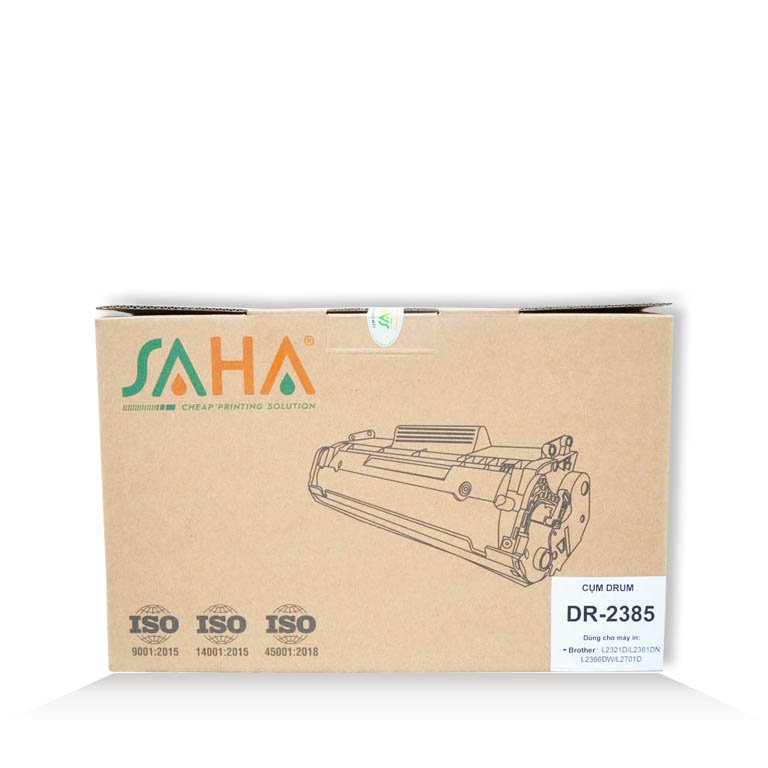 Cụm Drum DR-2385 - SAHA - Hộp mực dùng cho máy in Brother: HL – L2321D, L2361DN, L2366DW / MFC – L2701D/DW, DCP – L2520D.
