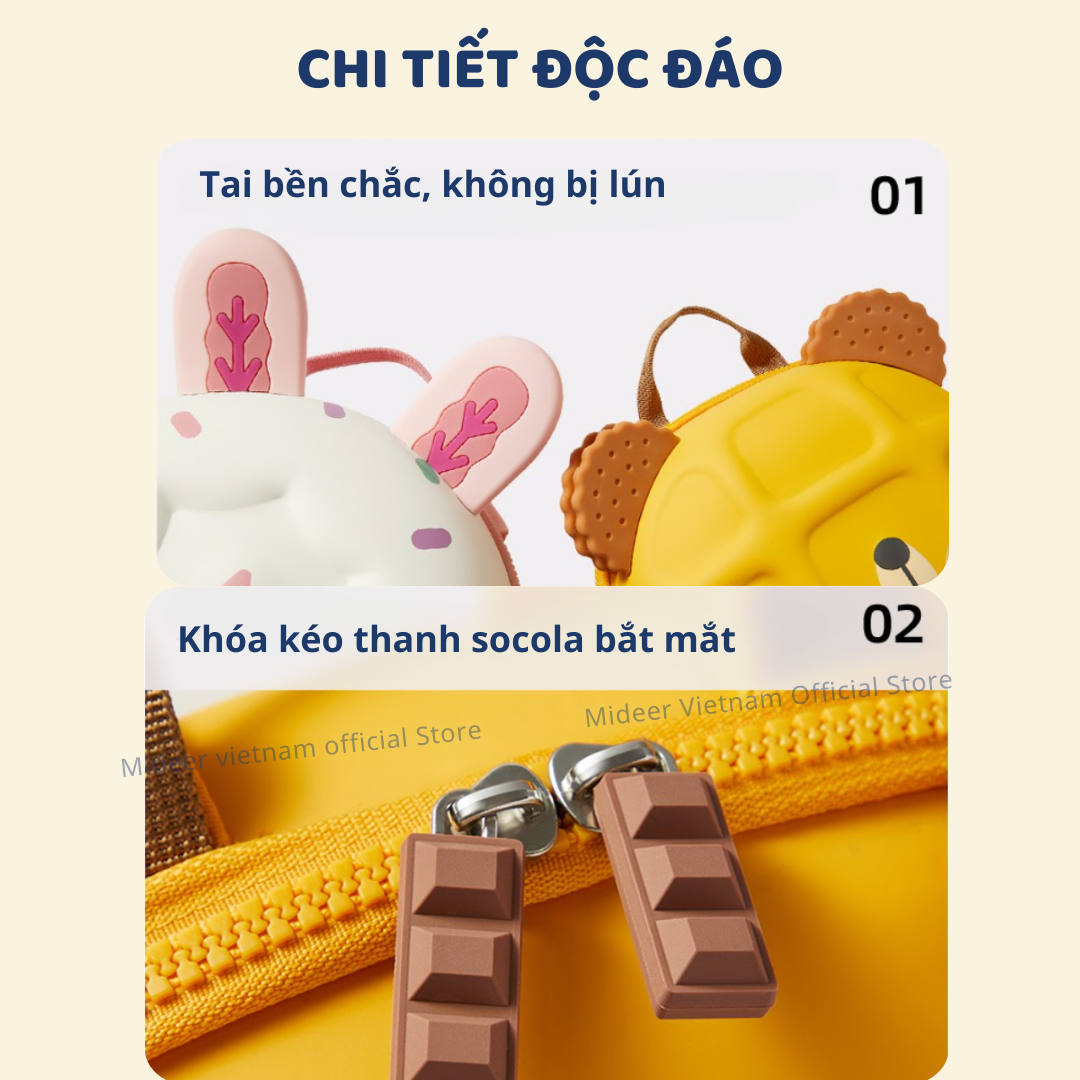 Balo Mideer mầm non, mẫu giáo cho bé đi học Mideer Backpack