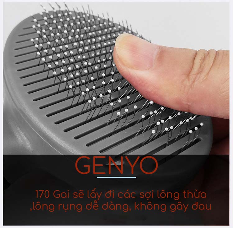 Lược chải lông loại tốt cho chó mèo – Genyo Brush 001 (màu ngẫu nhiên)