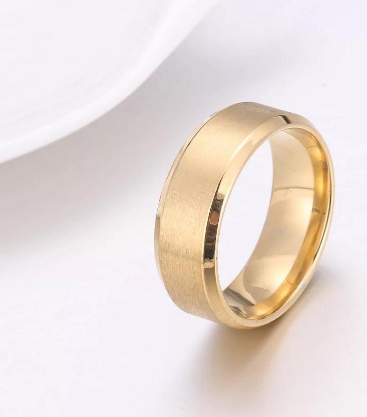 Nhẫn Trơn Nam Phong Cách Trẻ Trung Màu Vàng NN15
