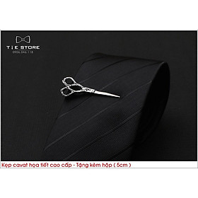 Kẹp cà vạt nam cao cấp ( 5cm), Kẹp Cavat hình cây kéo cao cấp - Tặng kèm hộp nhỏ