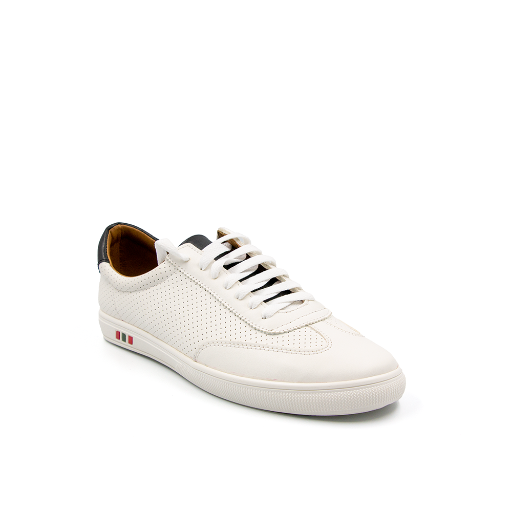 Giày Sneaker Tomoyo Nam Cột Dây Màu Trắng Lót Da Cừu Siêu Êm TMN21507