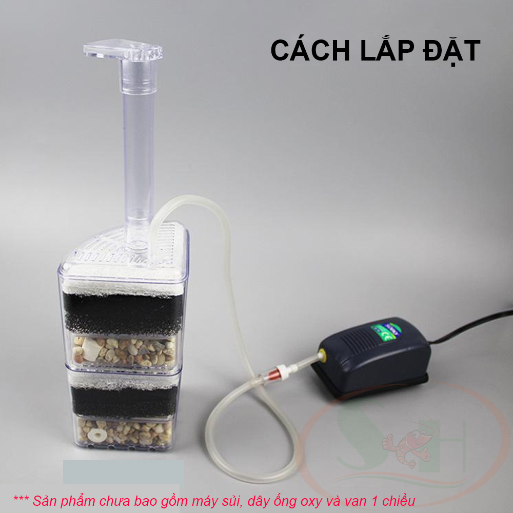 Lọc bio góc Xinyou Corner Sponge Filter lọc vi sinh mini bể cá tép rùa cảnh