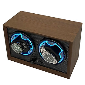 ￼Hộp xoay đồng hồ cơ tự động quay automatic chất liệu gỗ óc chó cao cấp W166