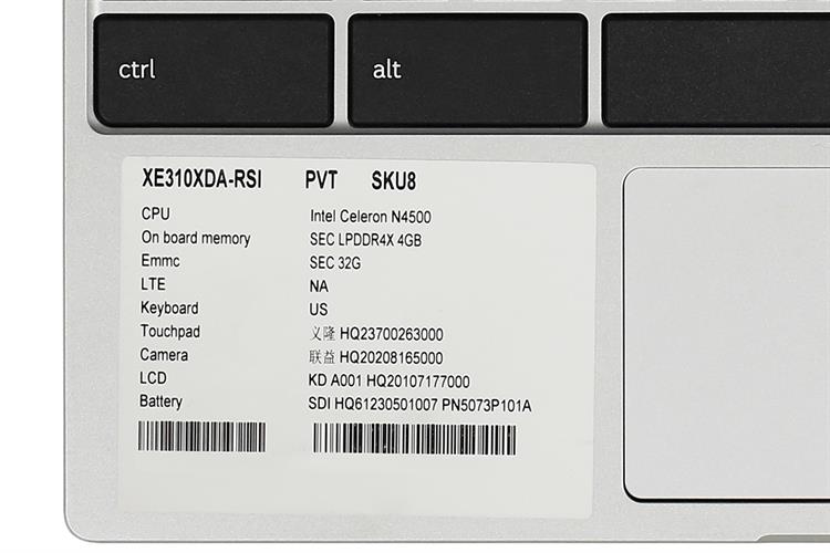 Máy Tính Xách Tay Laptop Samsung Galaxy Chromebook Go XE310XDA N4500/4GB/32GB/ChromeOS - Hàng Chính Hãng
