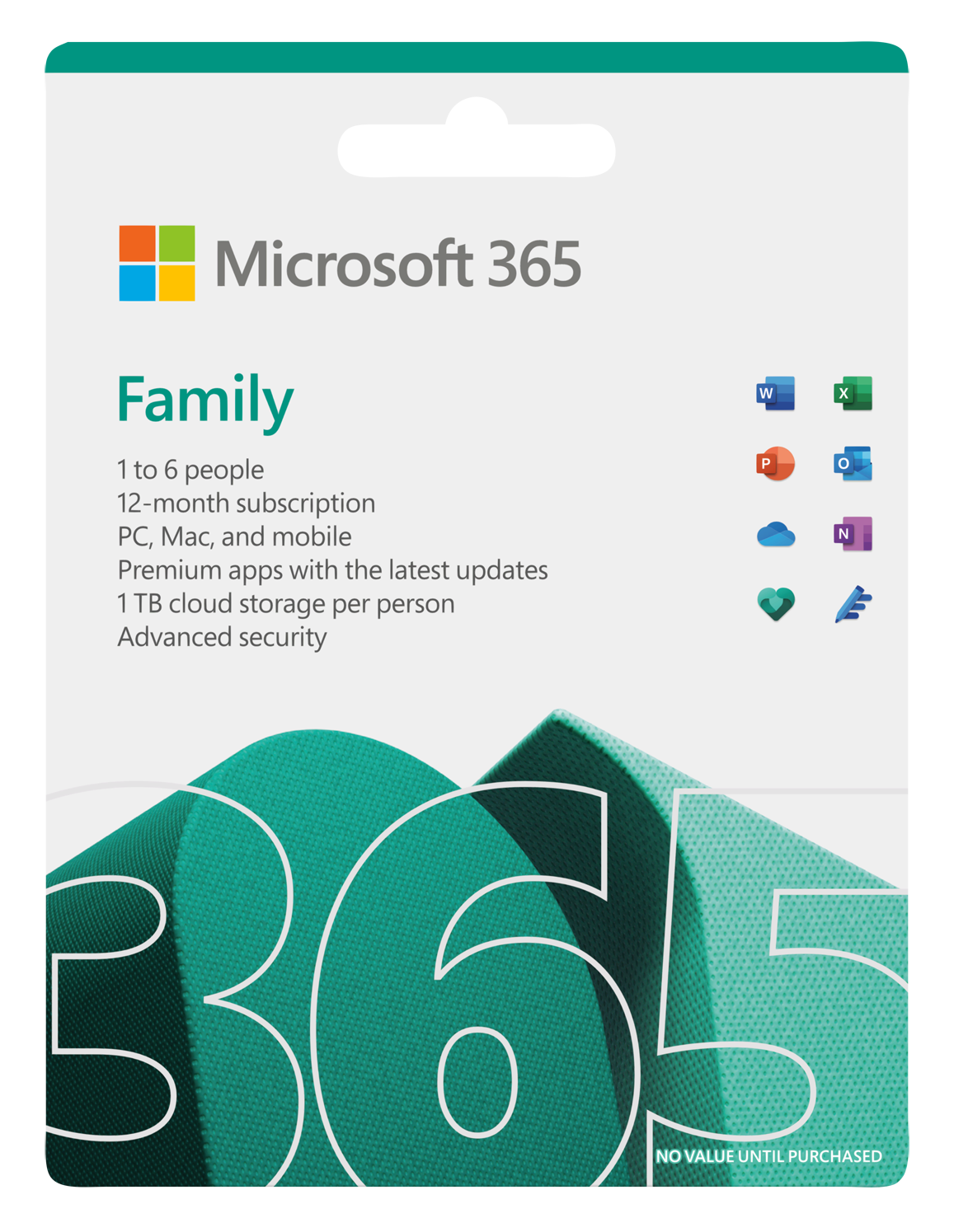 Phần mềm Microsoft 365 Family 6GQ-01896 / EP2-36878 | 12 tháng | Dành cho tối đa 6 người | 5 thiết bị/tài khoản| Word, Excel, PowerPoint | 1TB OneDrive