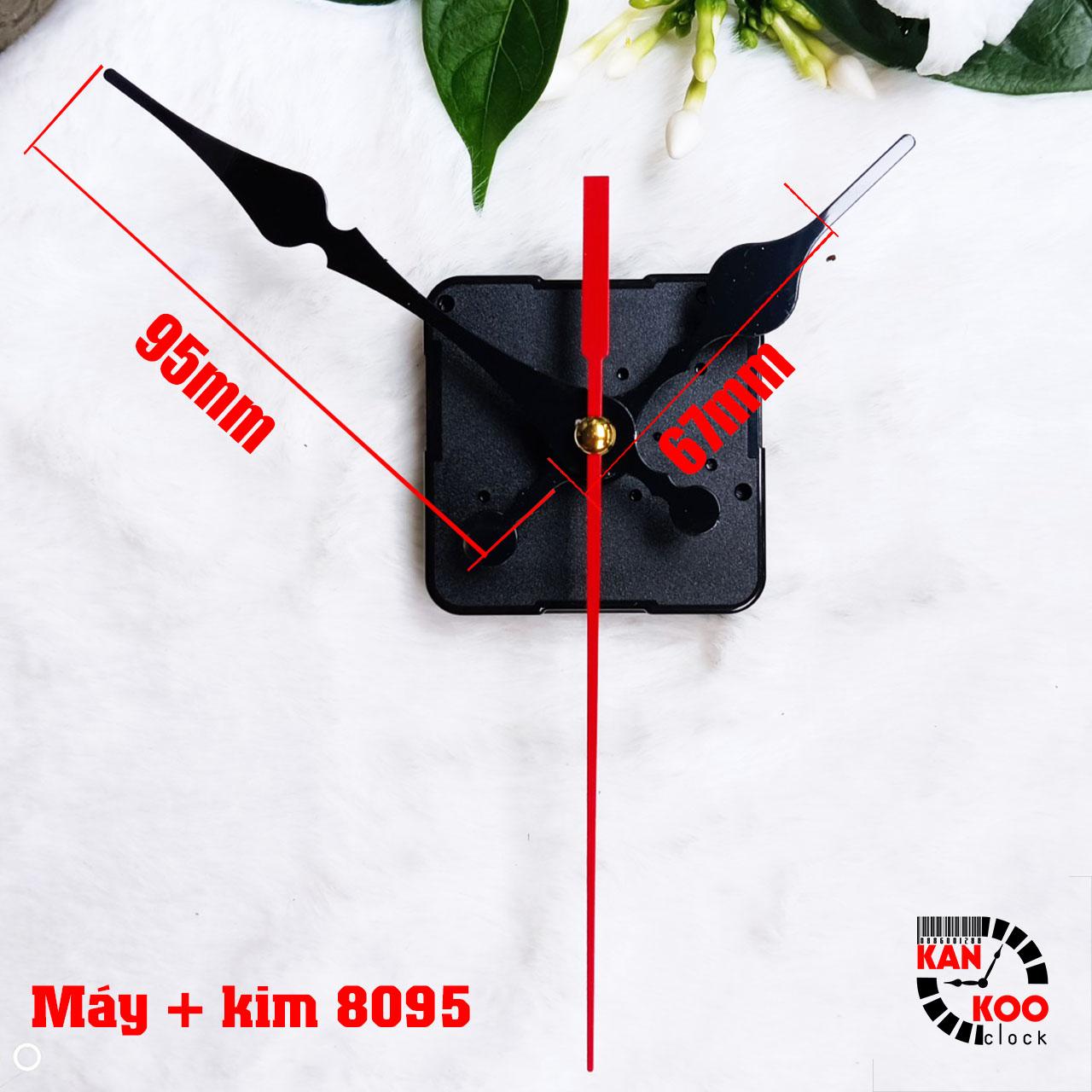 Máy đồng hồ treo tường (KIM TRÔI)- Silent Quartz hiệu 6168s trục đồng dài 15mm (cốt cao 22mm) bảo hành 12 tháng