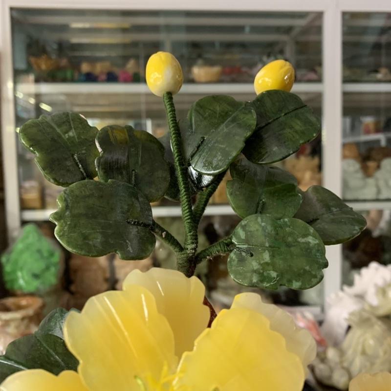 Cây Hoa Tài Lộc Đá Thạch Anh Vàng - cao 30cm