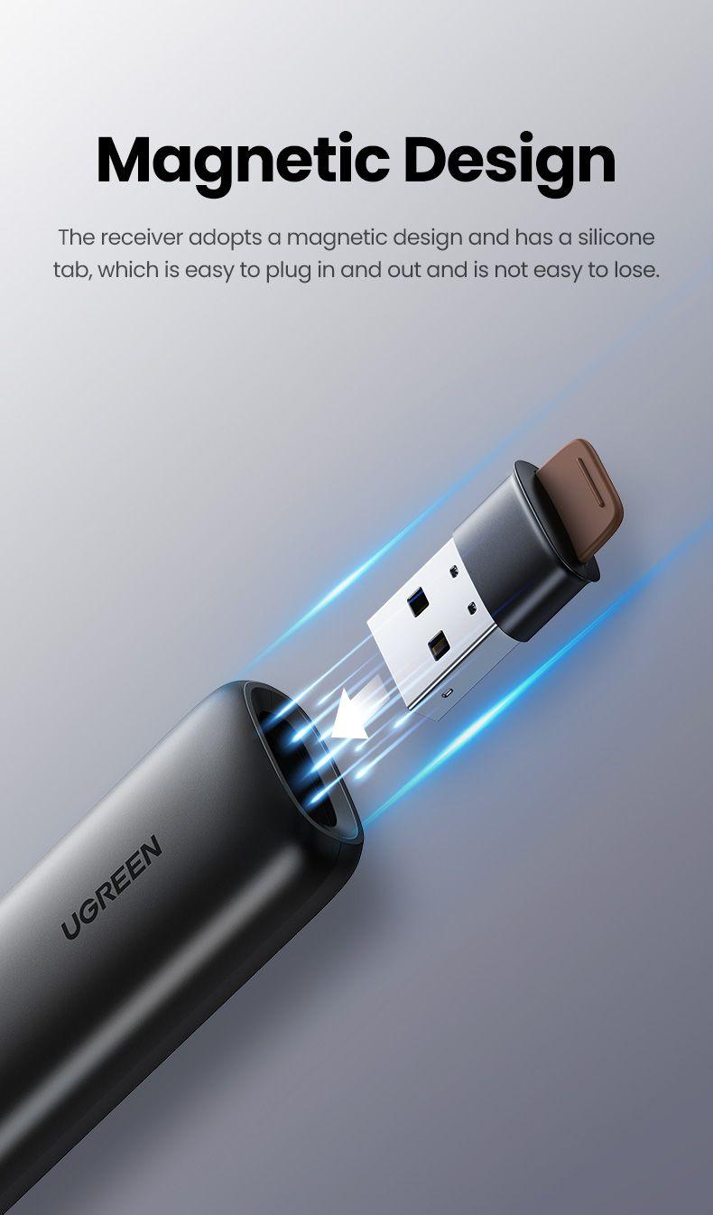 Ugreen UG50654LP479TK 200M laser sử dụng pin AAA không kèm pin Bút trình chiếu điều khiển 100m có túi đựng - HÀNG CHÍNH HÃNG