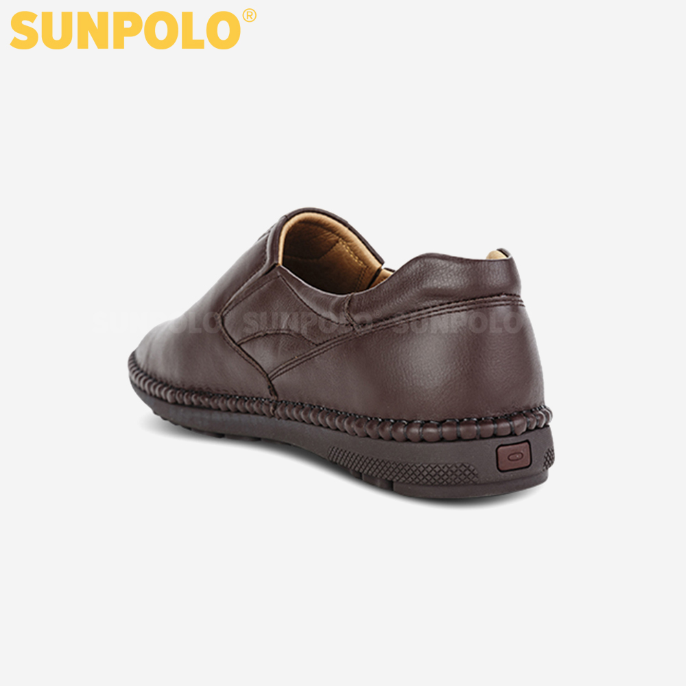 Giày Nam, Giày Mọi Da Bò Cao Cấp SUNPOLO MOI027 (Đen, Nâu)