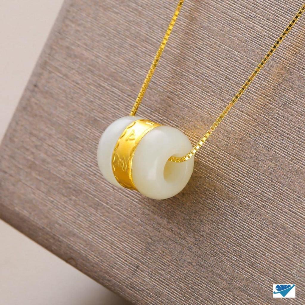 Dây chuyền nữ bạc ta si vàng mặt lu thống MS16c