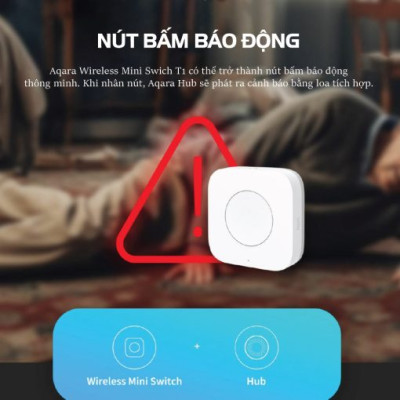 Aqara T1 Wireless Mini Switch WB-R02D Zigbee 3.0 Quốc Tế, hàng chính hãng