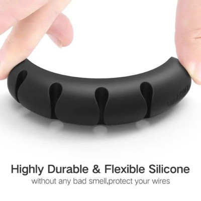 Ugreen UG50257LP114TK Màu Đen Gá đỡ kẹp dây sạc cao su 4 Khe - HÀNG CHÍNH HÃNG