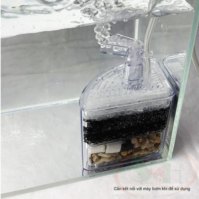 Lọc bio góc Xinyou Corner Sponge Filter lọc vi sinh mini bể cá tép rùa cảnh