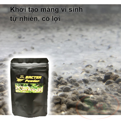 Vi sinh bột X2 Shrimp Bacter Powder enzyme 3 in 1 trải nền setup bể cá tép cảnh