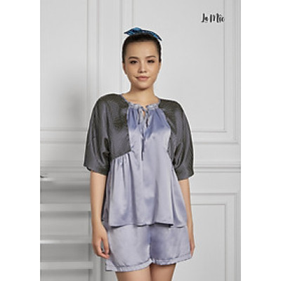 Đồ Bộ Nữ Mặc Nhà Pijama Ngắn Lụa Hàn Maxivic, La Mộc MM112121