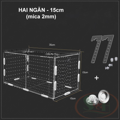 Box mica DIY hít treo đa năng lồng tách dưỡng cây cá tép