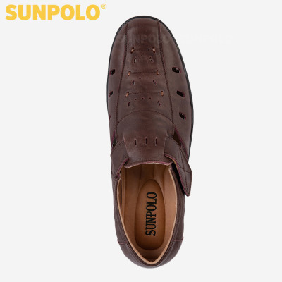Giày Rọ Nam Da Bò SUNPOLO STA682 (Nâu)