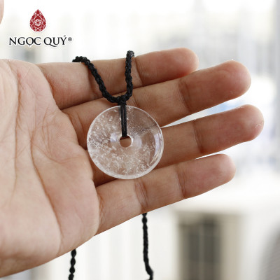 Mặt dây chuyền đồng điếu thạch anh trắng mệnh thủy kim - Ngọc Quý Gemstones