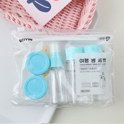   Hủ chiết mỹ phẩm 5 -7 món kèm túi zip tiện dụng nhỏ gọn 