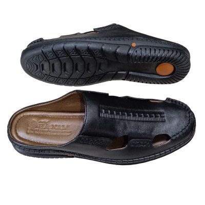 Dép Bít Mũi Nam TiTi ĐÔ Da Bò Thật Cao Cấp GSB20109