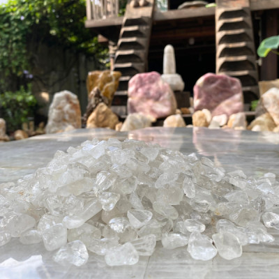 Đá thạch anh vụn đánh bóng NHASAN tăng cường năng lượng dương (trắng)