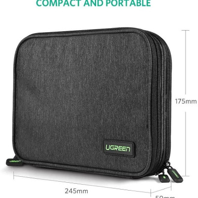 Ugreen UG50147LP139TK giỏ áo đựng ipad mini và phụ kiện 2 lớp màu xám - HÀNG CHÍNH HÃNG