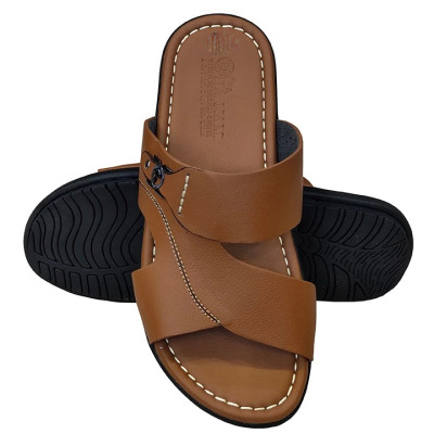 Dép Nam Quai Ngang HA NAM Da Bò Thật Cao Cấp DN2077