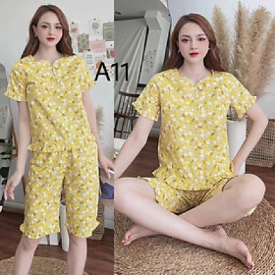 đồ bộ mặc nhà mẫu lửng. chất kate hàn