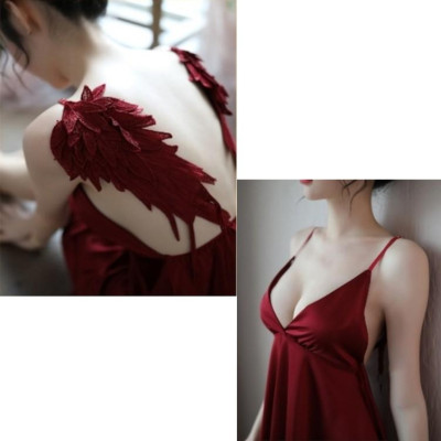 Váy ngủ lụa 2 dây có cánh