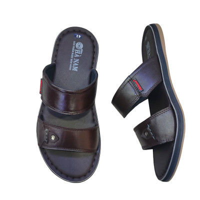 Dép Nam Quai Ngang Da Bò Thật TiTi ĐÔ Cao Cấp DNA2157d