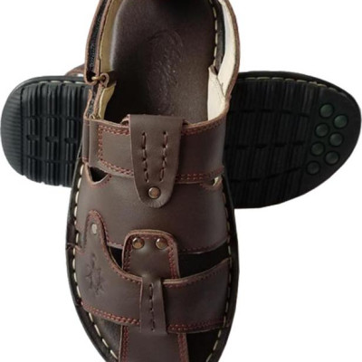 Sandal Nam Bít Mũi BIGGBEN Da Bò Thật SD45