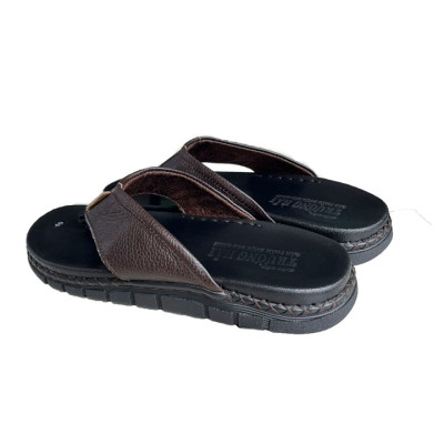 Dép xỏ ngón nam da bò Trường Hải đế doctor cao 3cm có 2 màu đen , nâu DXN125