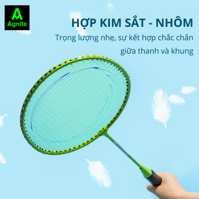[RẺ NHẤT MALL] Bộ 2 vợt cầu lông giá rẻ chính hãng Agnite, bền, nhẹ, tặng kèm túi vợt và quả cầu lông - ER301/ER302