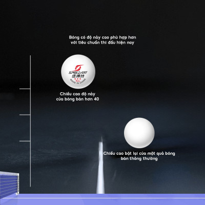 Quả Bóng Bàn Tập Luyện Speed Art Cao Cấp - 100 Quả Bóng Trắng - Tiêu Chuẩn ITTF Tập Luyện