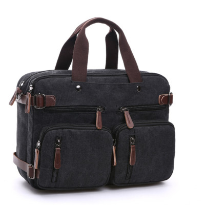 Túi xách nam công sở 2 trong 1 vải cavans cao cấp size 15,6inh và size 17.3inh phong cách mới