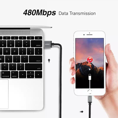 Ugreen UG40985US199TK 1M màu Đen Cáp Lightning sạc + truyền dữ liệu cho iPhone - HÀNG CHÍNH HÃNG