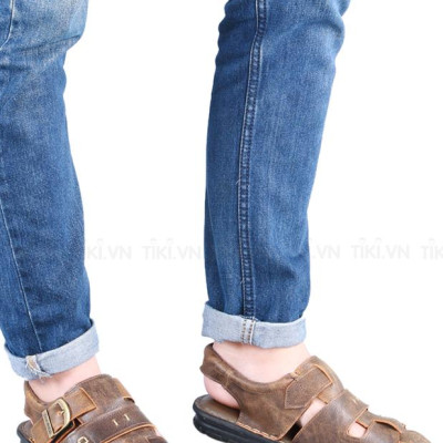 Giày Sandal Nam Da Bò Cao Cấp SUNPOLO SUSDA20N - Nâu