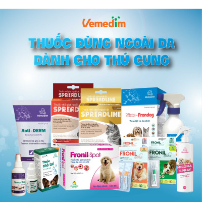 Vemedim ETO Modex viên uống diệt ve, rận, bọ chét, viêm da do Demodex, Sarcoptes cho chó