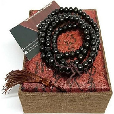 Chuỗi Vòng Gỗ Mun Sừng 108 Hạt  nữ